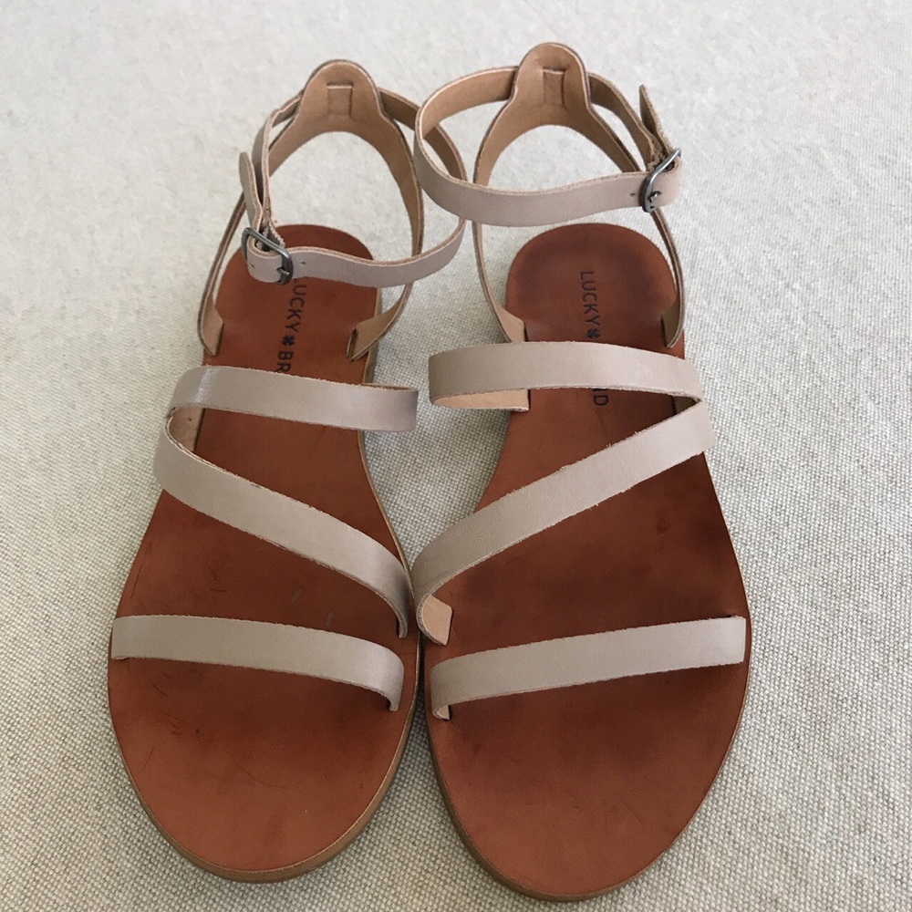 Lucky Brand Strappy Tan Sandals